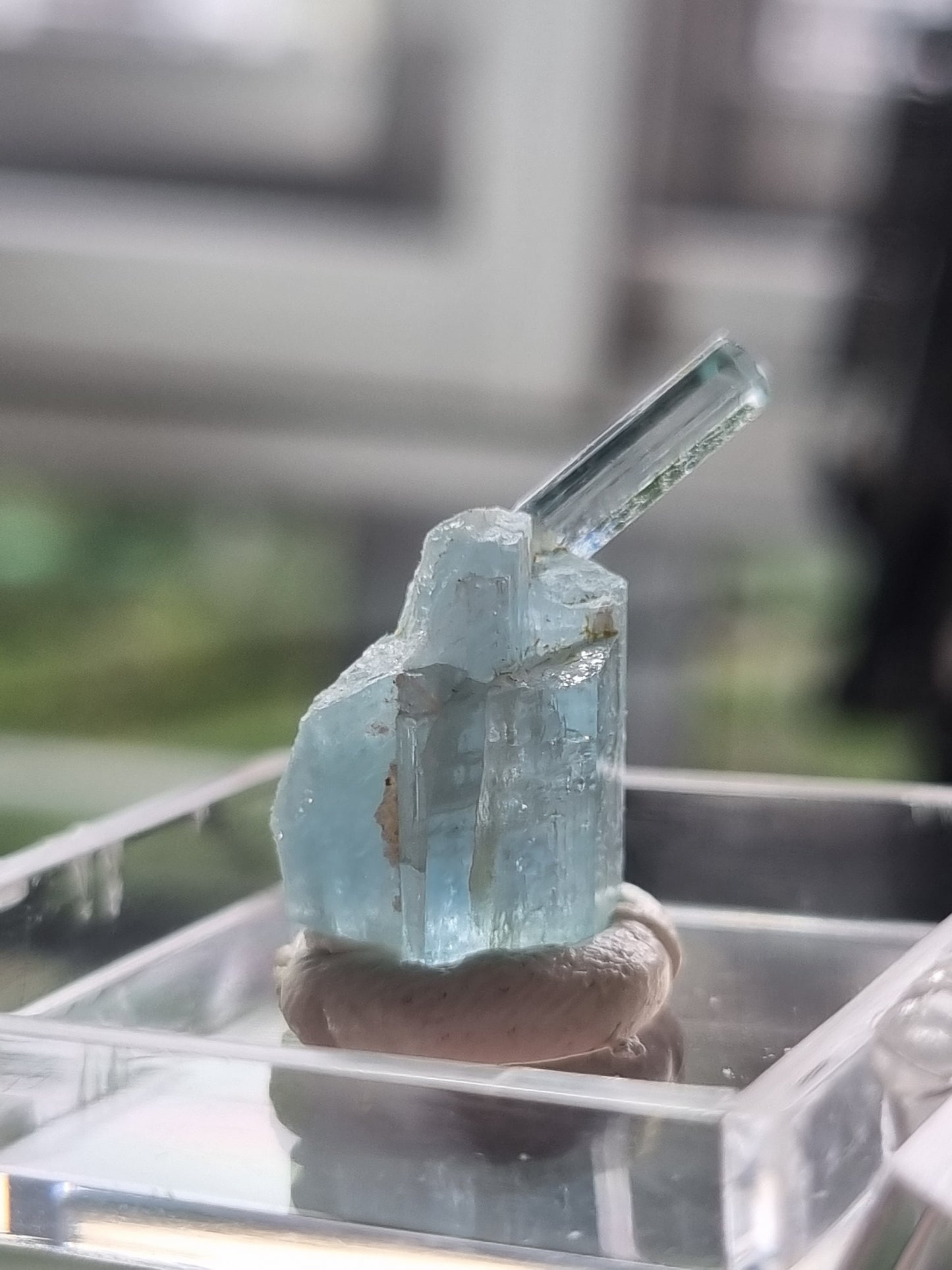 Icy Blue Aquamarine Crystal, Mineral Specimen