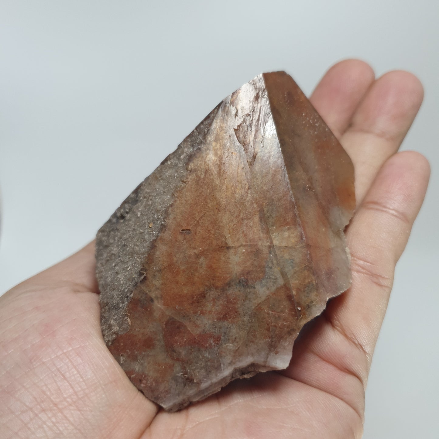 Trigonic Record Keeper on Red Cap Amethyst crystal - Auralite 23 (#21)