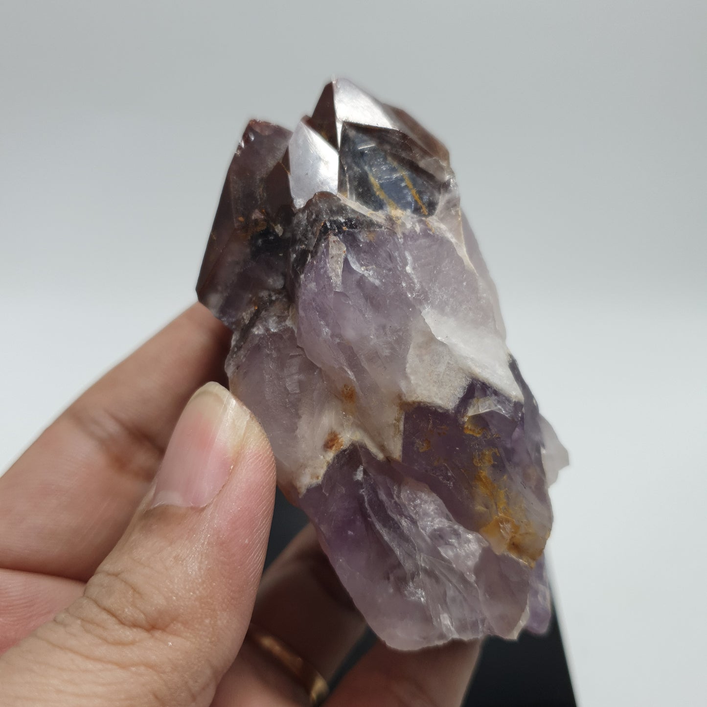 Multi Terminated red cap Amethyst Auralite 23 w Record Keeper (#6)