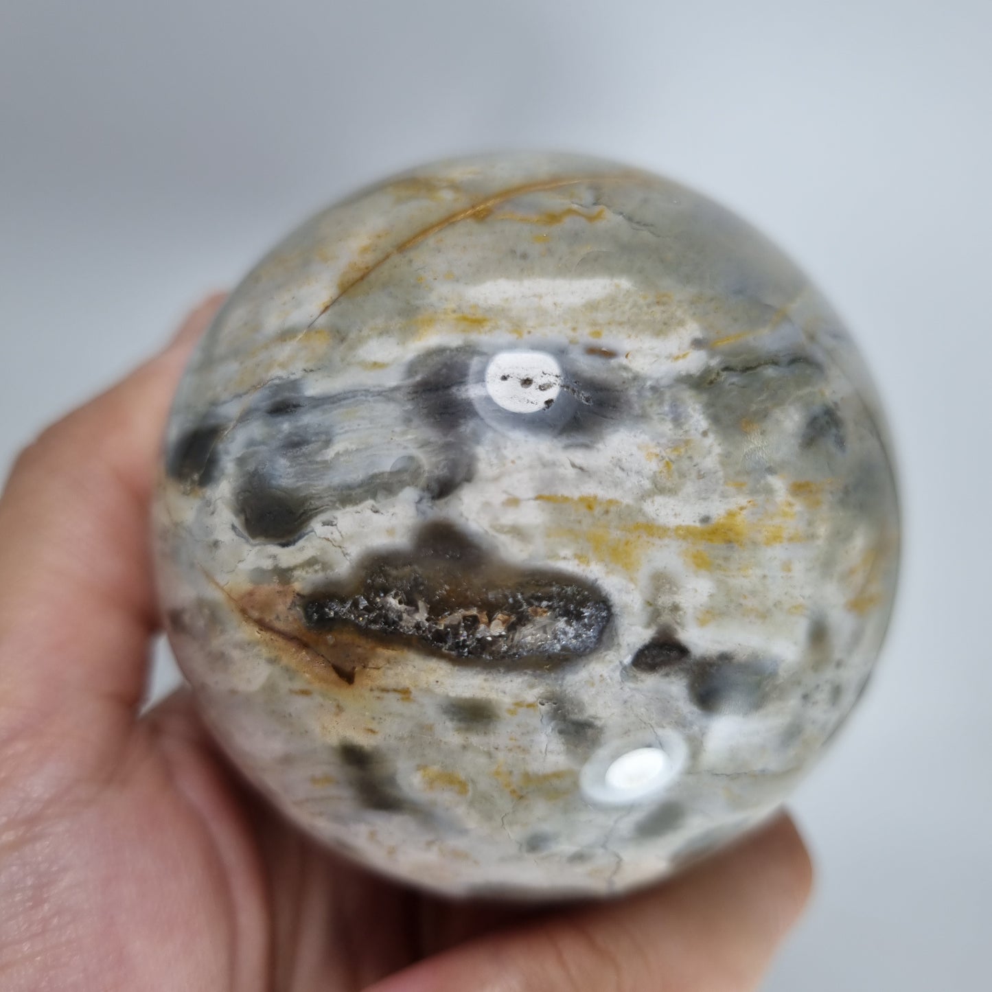 Ocean Jasper Polished Crystal Sphere (OJ3) 67mm