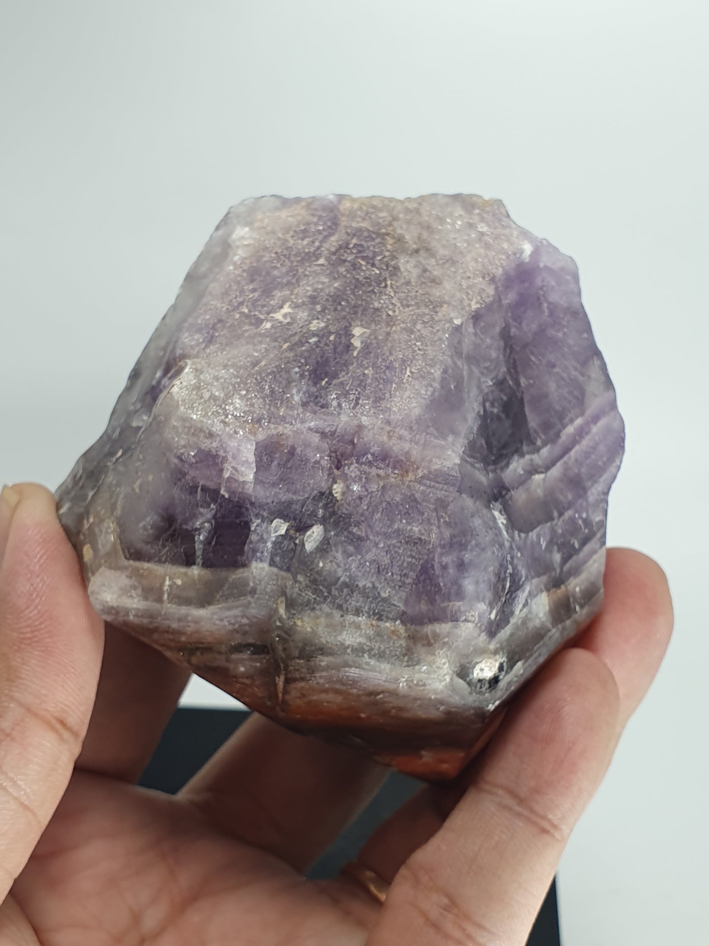 Unique Large Amethyst Crystal with Red hematite and Trigonic Record Keeper (#18)