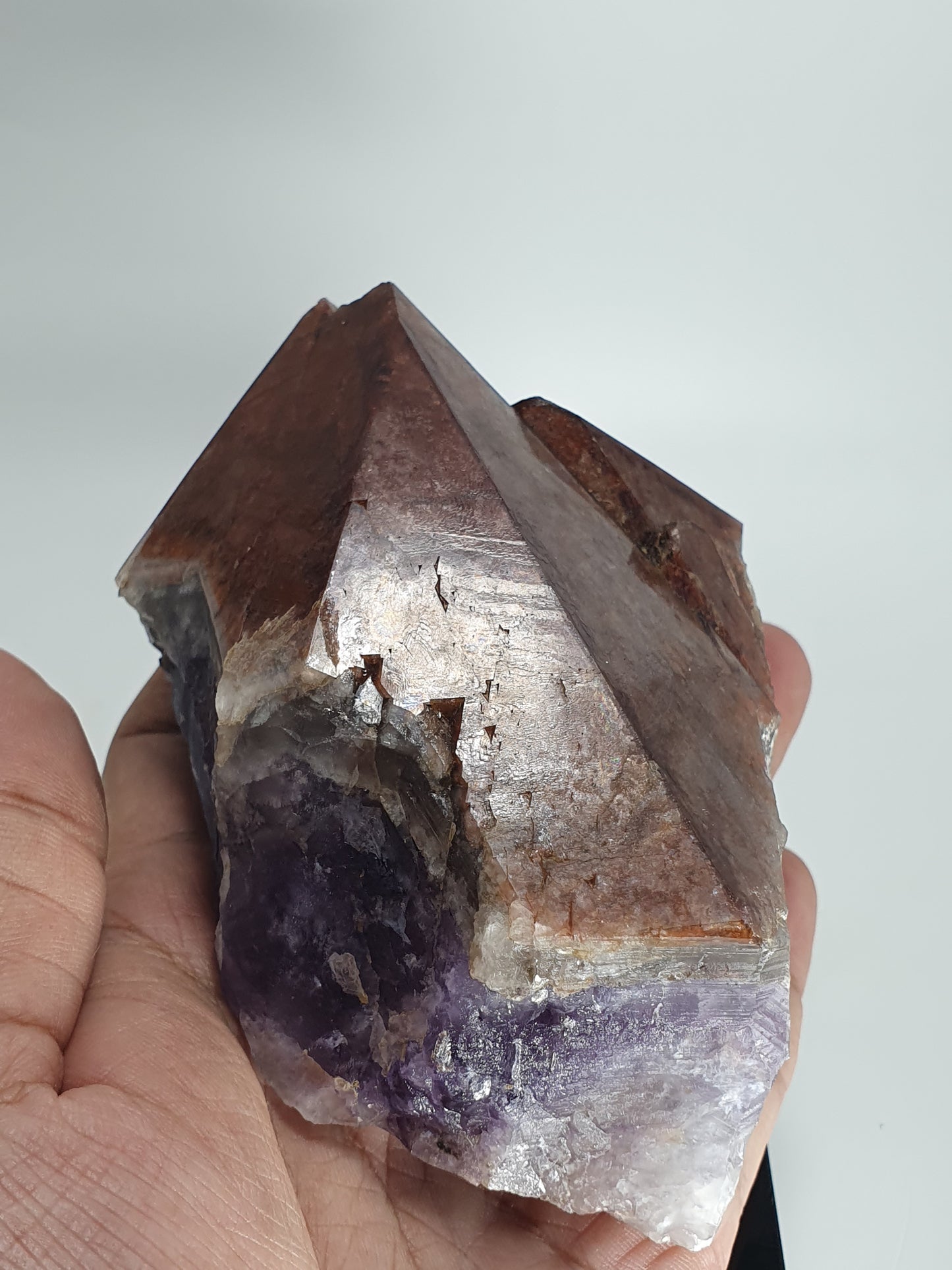 Large Auralite 23 Red Cap Amethyst w trigonic record keepers (#8)
