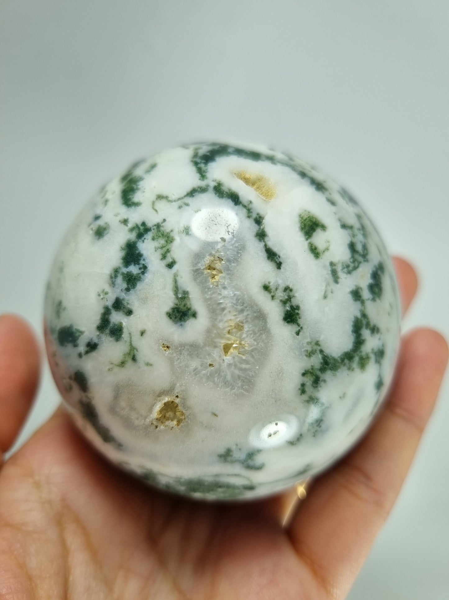 Moss Agate Polished Sphere