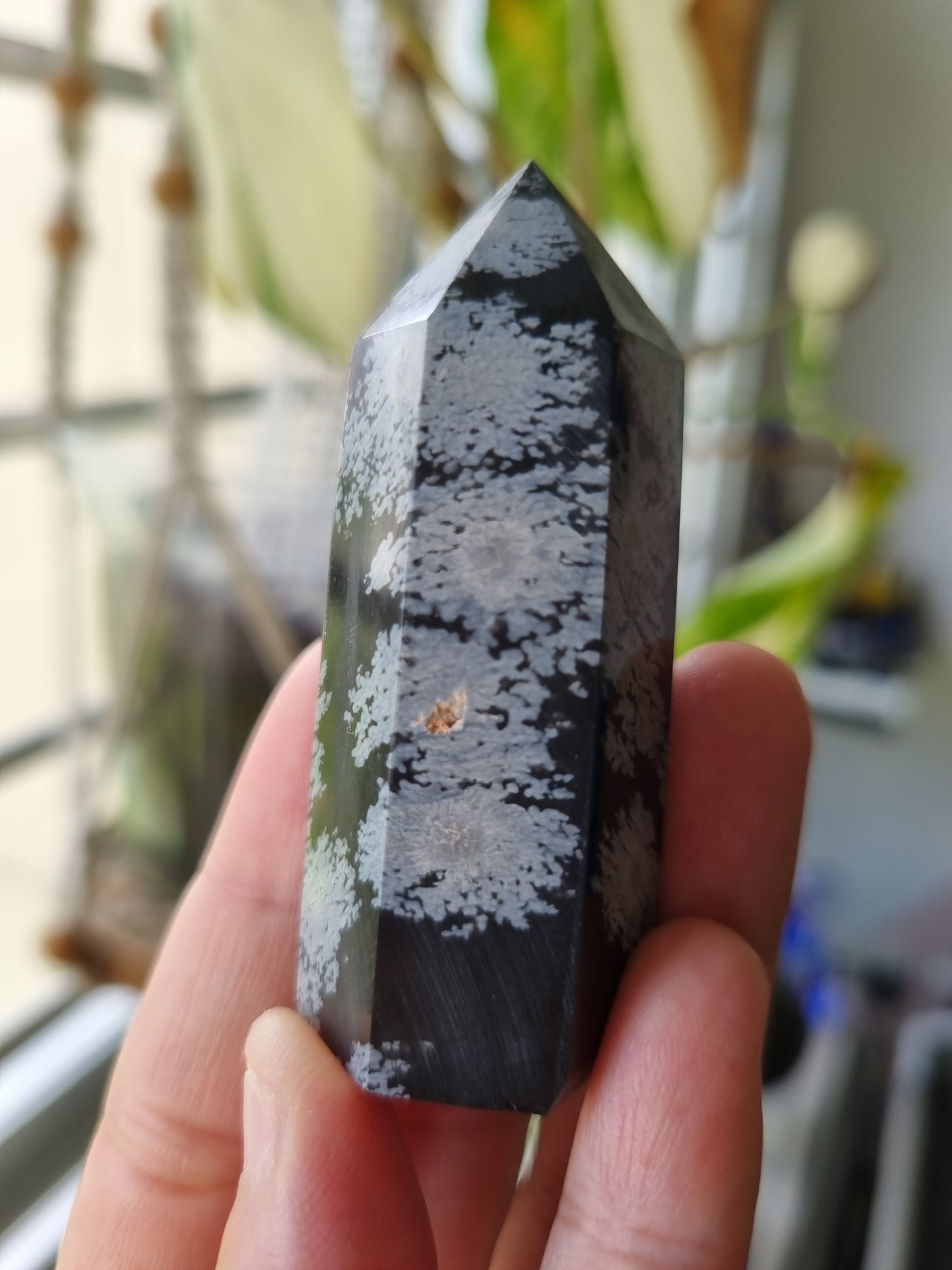 Snowflake Obsidian Polished Crystal Tower