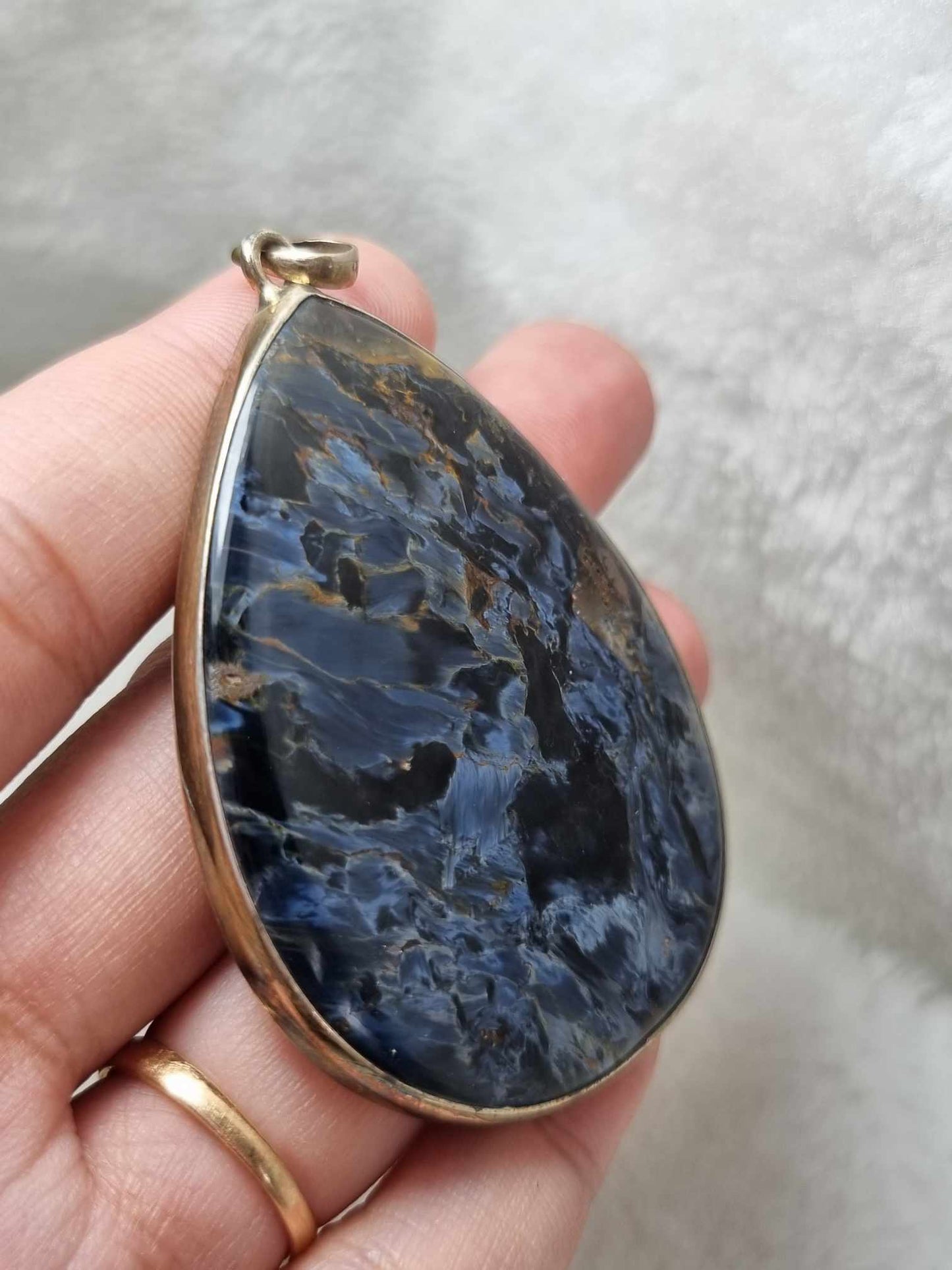 High Quality Pietersite Cabochon Pendant from Namibia known for enhancing intuition